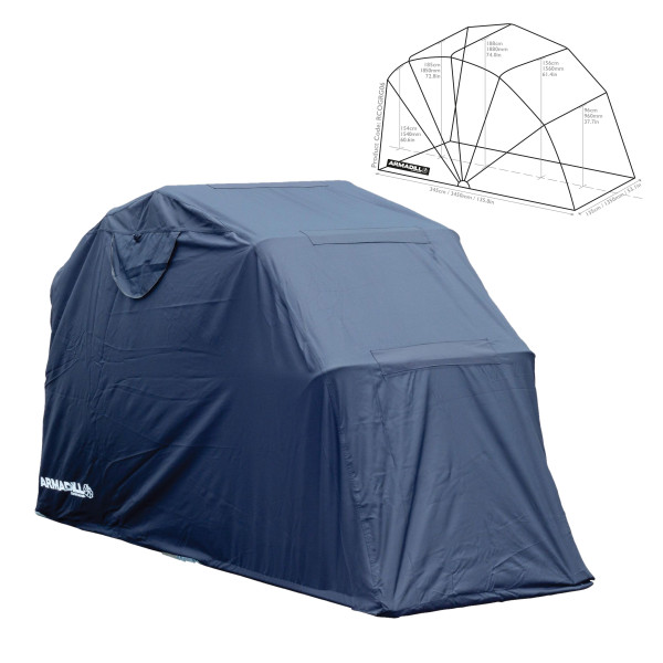 armadillo Armadillo motorcycle garage shelter - large (345cm x 137cm x 190cm)